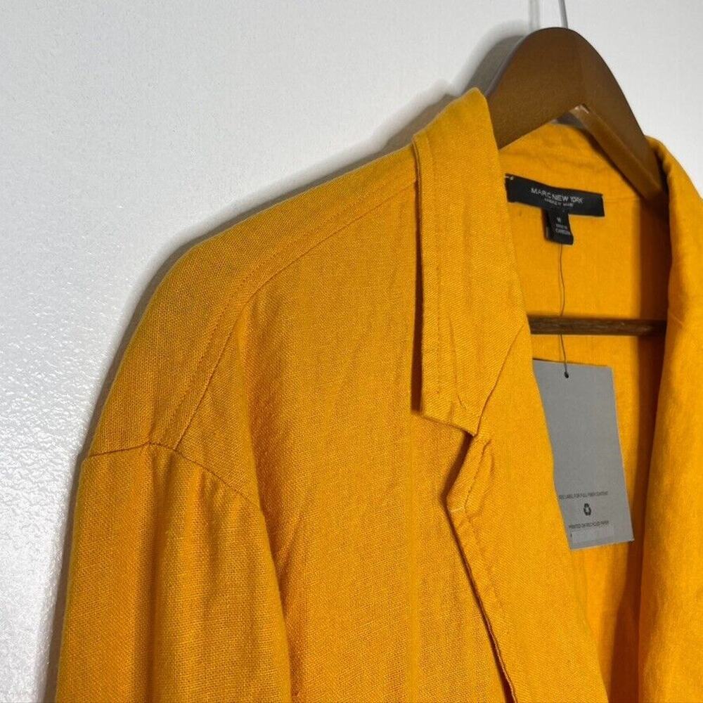 Mark New York Yellow Linen Blend Blazer Jacket Size Medium Women’s NEW